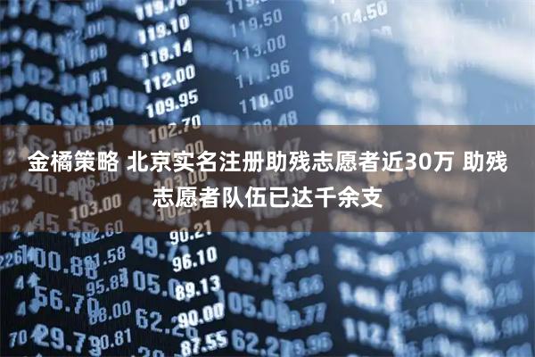 金橘策略 北京实名注册助残志愿者近30万 助残志愿者队伍已达千余支