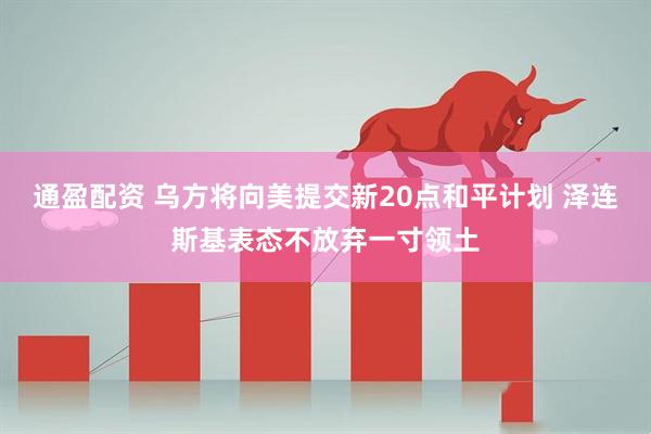 通盈配资 乌方将向美提交新20点和平计划 泽连斯基表态不放弃一寸领土